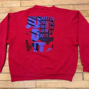 Vintage 80s 90s Nike JUST DO IT Sweatshirt - Grey Tag - Made In USA - Size Large